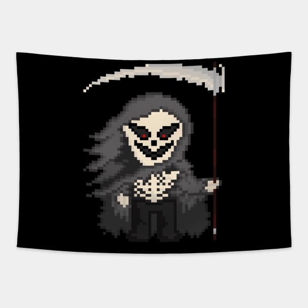 Pixel Monster Grim Reaper Tapestry by gkillerb