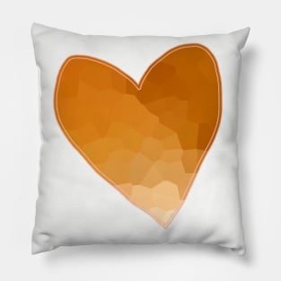 Gold Mosaic Heart Pillow