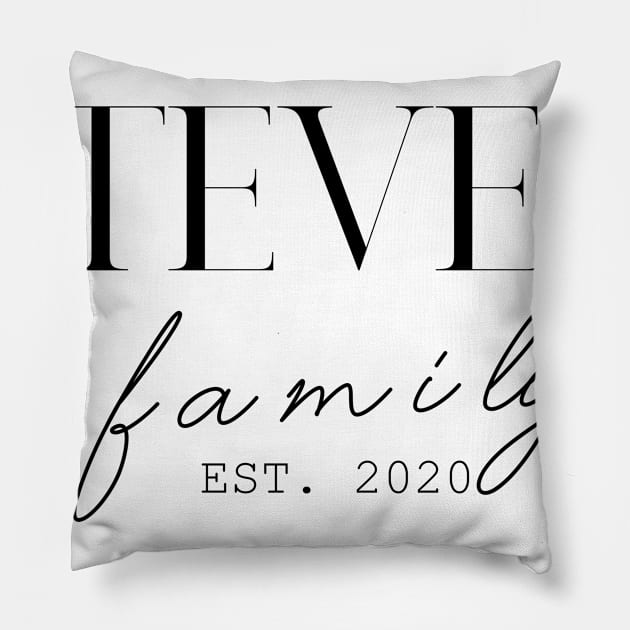 Steven Family EST. 2020, Surname, Steven Pillow by ProvidenciaryArtist