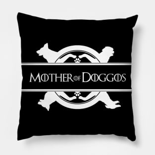 Mother of Doggos (white print) Pillow