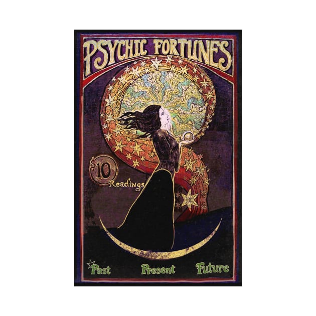 Psychic Fortunes Vintage Poster by wildtribe