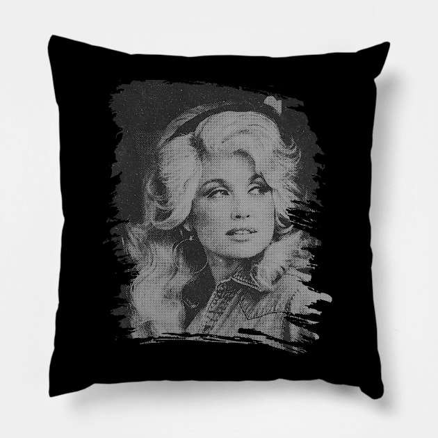 Dolly parton // Retro poster Pillow by Degiab