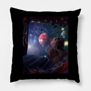 Camp in Space Pillow