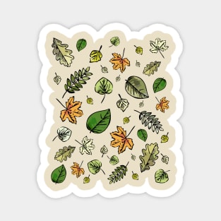 Leaf collage Magnet