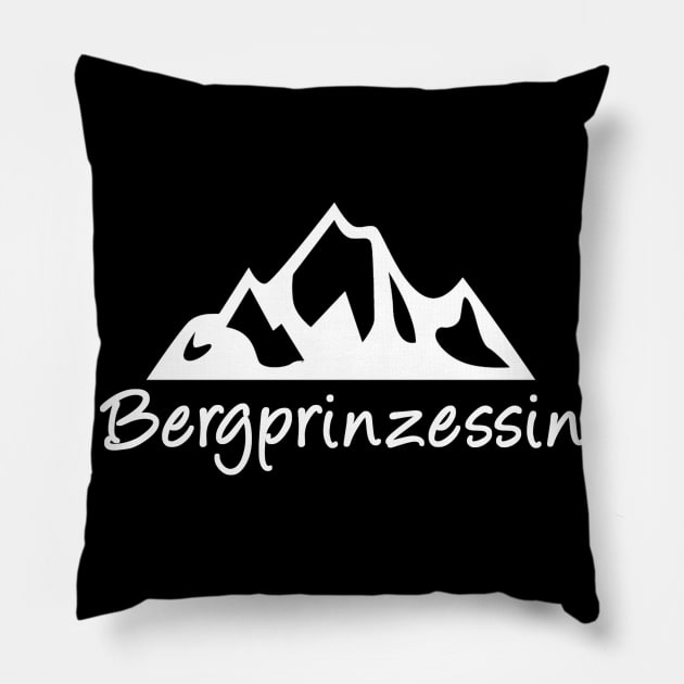 Bergprinzessin Mountaineer Mountaineering Hiking Pillow by wbdesignz