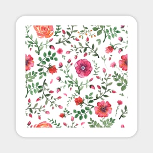 Elegance Seamless pattern with flowers Magnet