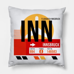 Innsbruck (INN) Airport // Sunset Baggage Tag Pillow