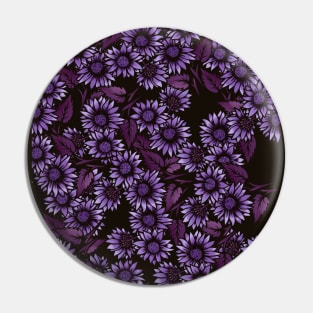 Purple Floral Pin