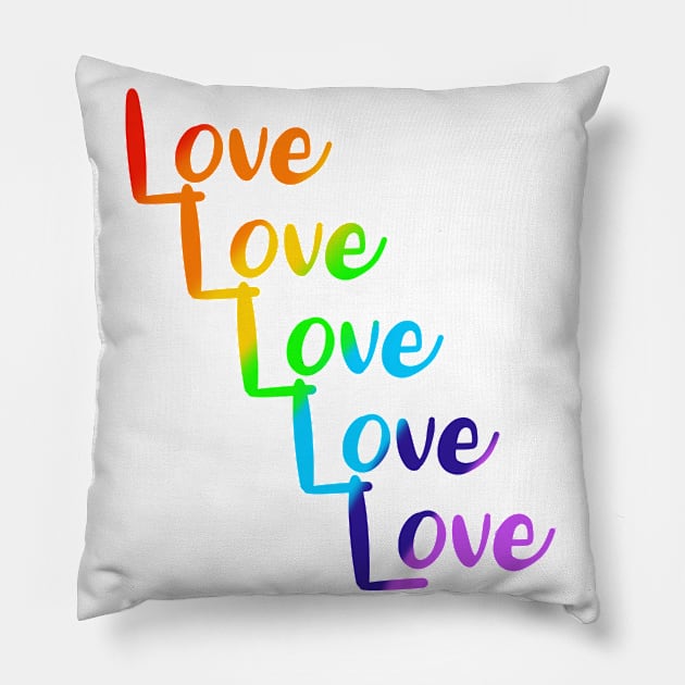 Love Love Love Love Love Pillow by GrayDaiser