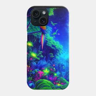 Neon Jungle Dreamscape uv reactive Phone Case