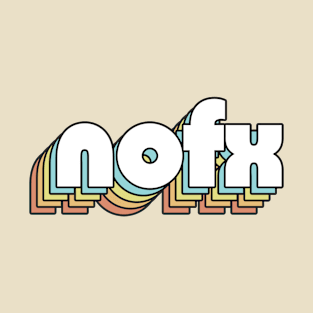 Nofx - Retro Rainbow Typography Faded Style T-Shirt