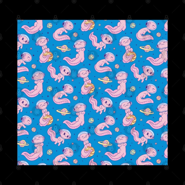 Kawaii Axolotl Space Pattern by Sugoi Otaku Gifts