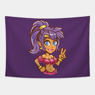 Half Genie Hero Cartoon Character Tapestry