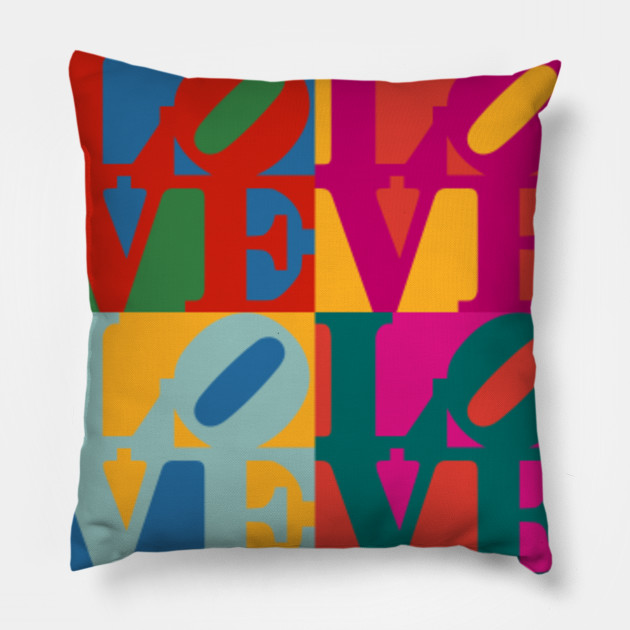 Love Pop Art Andy Warhol Pillow Teepublic