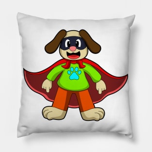 Dog as Hero with Mask Pillow