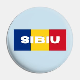 Sibiu City in Romanian Flag Pin