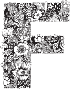 Floral Letter F Magnet