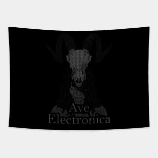 ASCii Savage Girl - Ave Electronica (White) Tapestry