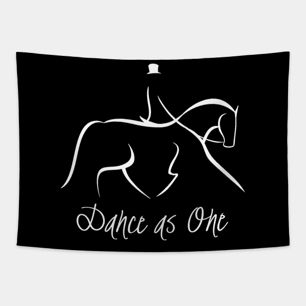 Dance As One Dressage Horse Riding Tapestry by Weirdcore