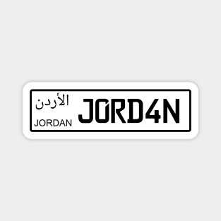 Jordan car license plate Magnet