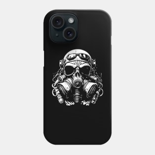 skull with gas mask Phone Case