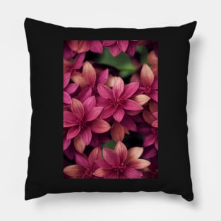 Beautiful Violet Red Burgundy Flowers, for all those who love nature #107 Pillow