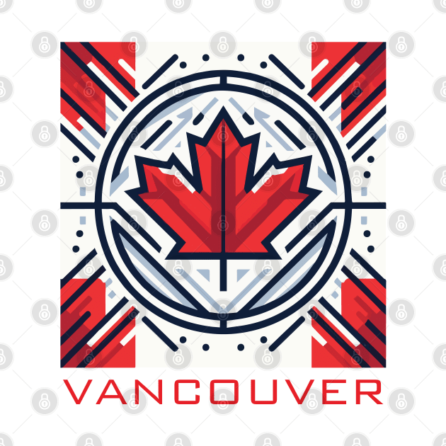 Vancouver BC Canada Flag by Heartsake