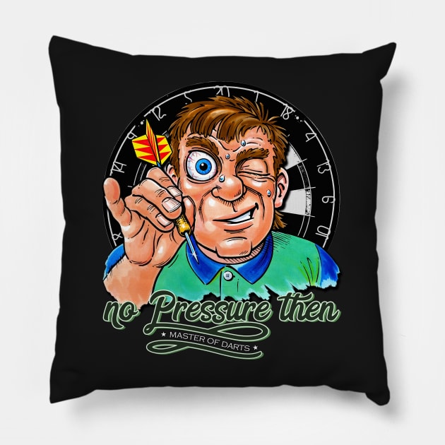 Funny Darts Player Pillow by norules
