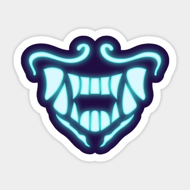 Akali Kda Glowing Oni Mask Akali Sticker Teepublic