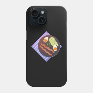 Breakfast: Avocado Eggs and Bacon Phone Case