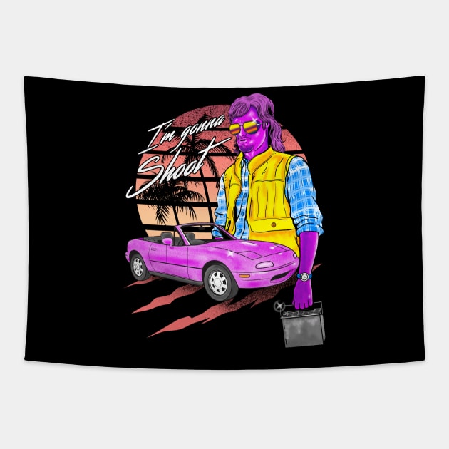 Classic MacGruber Synthwave Tapestry by wolfkrusemark