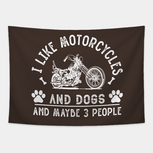 I like motorcycle and dogs Tapestry by medabdallahh8