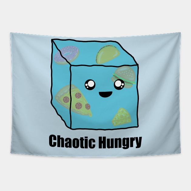 Chaotic Hungry | Cute Gelatinous Cube Monster Tapestry by Side Quest Studios