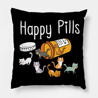 Happy Pills - Cat Design Pillow