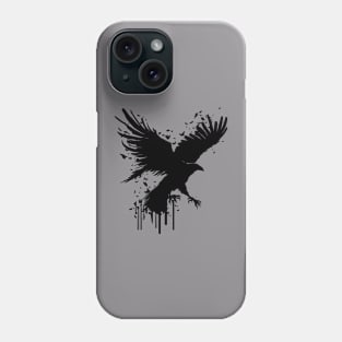 flying black raven Phone Case