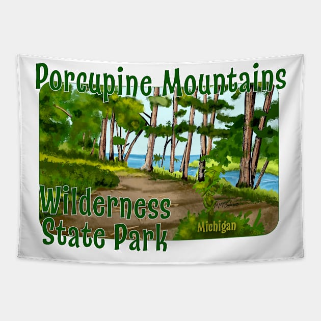 Porcupine Mountains Wilderness State Park, MI Tapestry by MMcBuck