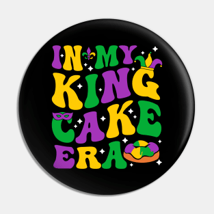 Retro In My King Cake Era Mardi Gras Women Men Pin