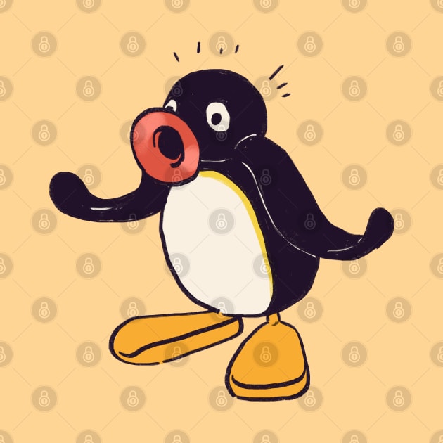 surprised noot penguin meme / pingu by mudwizard