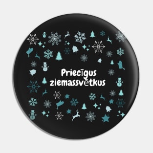 Merry christmas Latvian Priecīgus ziemassvētkus latvietis Pin