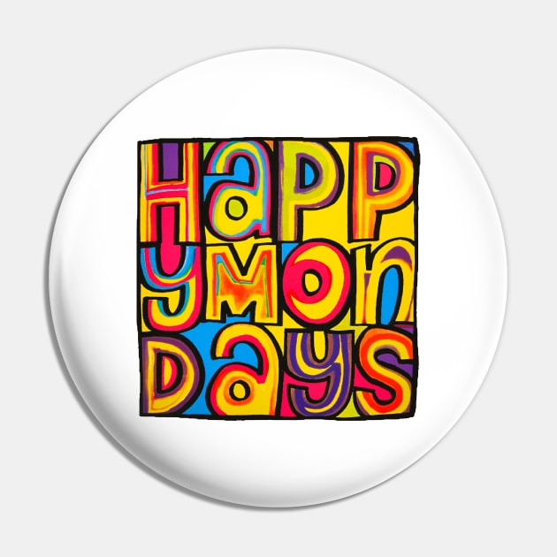 Retro Happy Mondays Logo Pin by Liar Manifesto