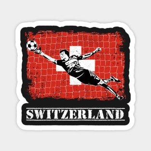 Switzerland Soccer Goalie Goal Keeper Shirt Magnet