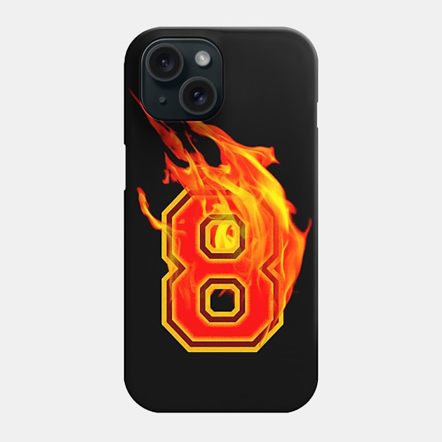 Burning Hot Sports Letter 8 Phone Case by Adatude