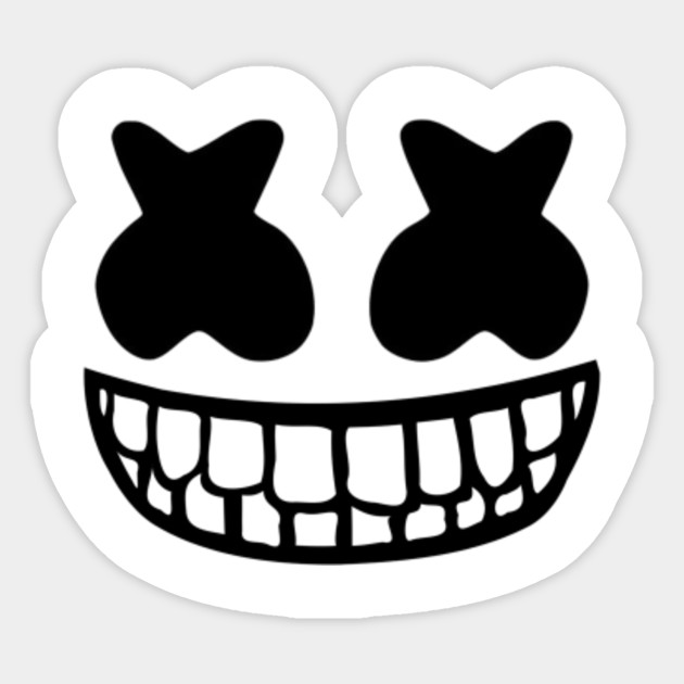 Marshmello Grin - Marshmello - Sticker | TeePublic