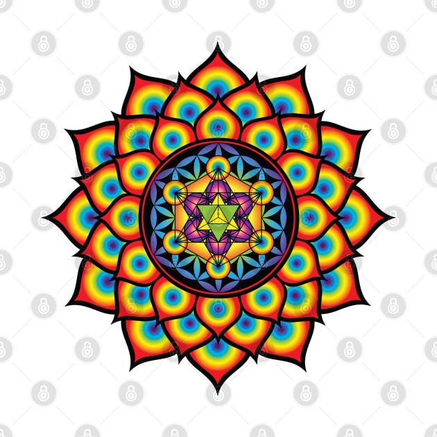 Flower of Life Metatron's Cube by GalacticMantra