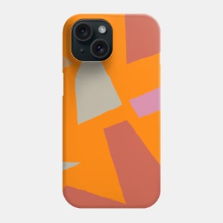 Orange tangerine abstract contemporary art design Phone Case