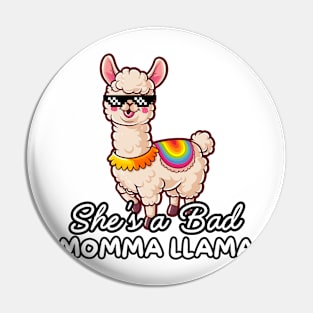 Funny Mama Llama Pin