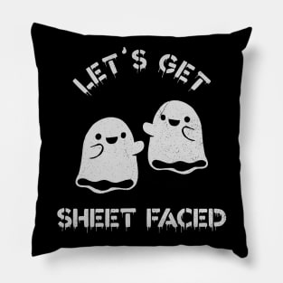 Let's Get Sheet Faced Pillow