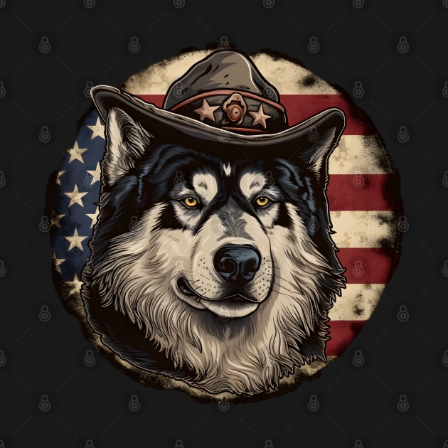 Alaskan Malamute 4th of July by NatashaCuteShop