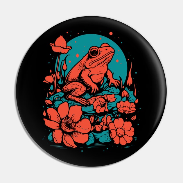 Goth Poison Frog Pin by CottonBarleyLine