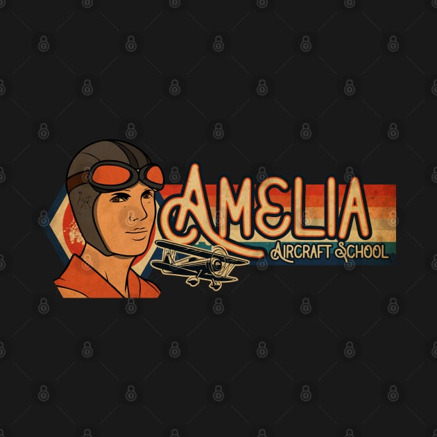 Amelia Aircraft School by CTShirts